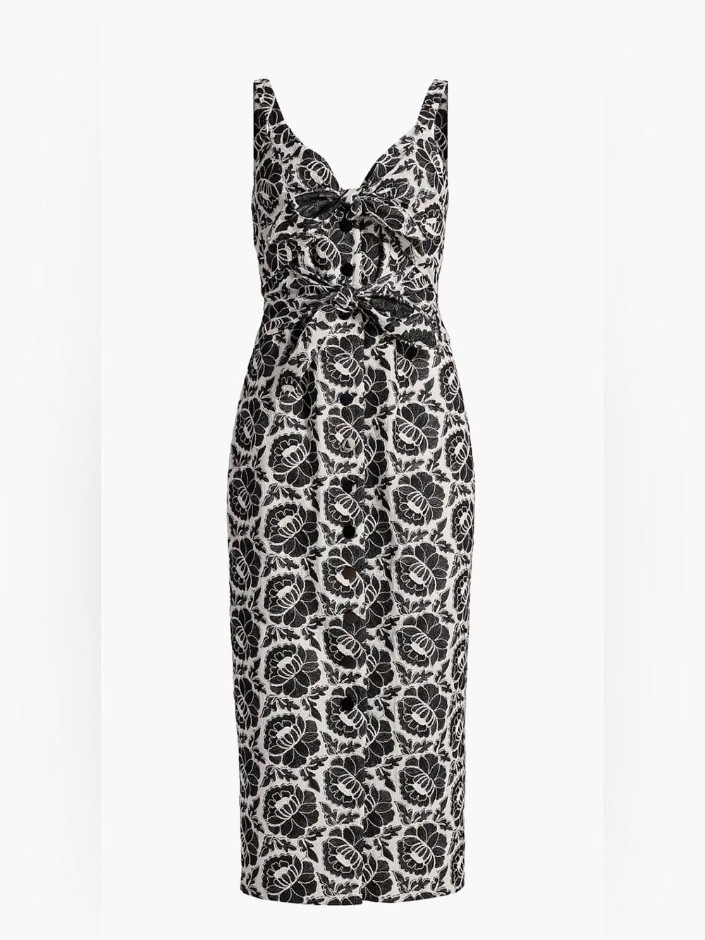 NWT Toccin
Gia Floral Cotton Tie-Front Midi-Dress